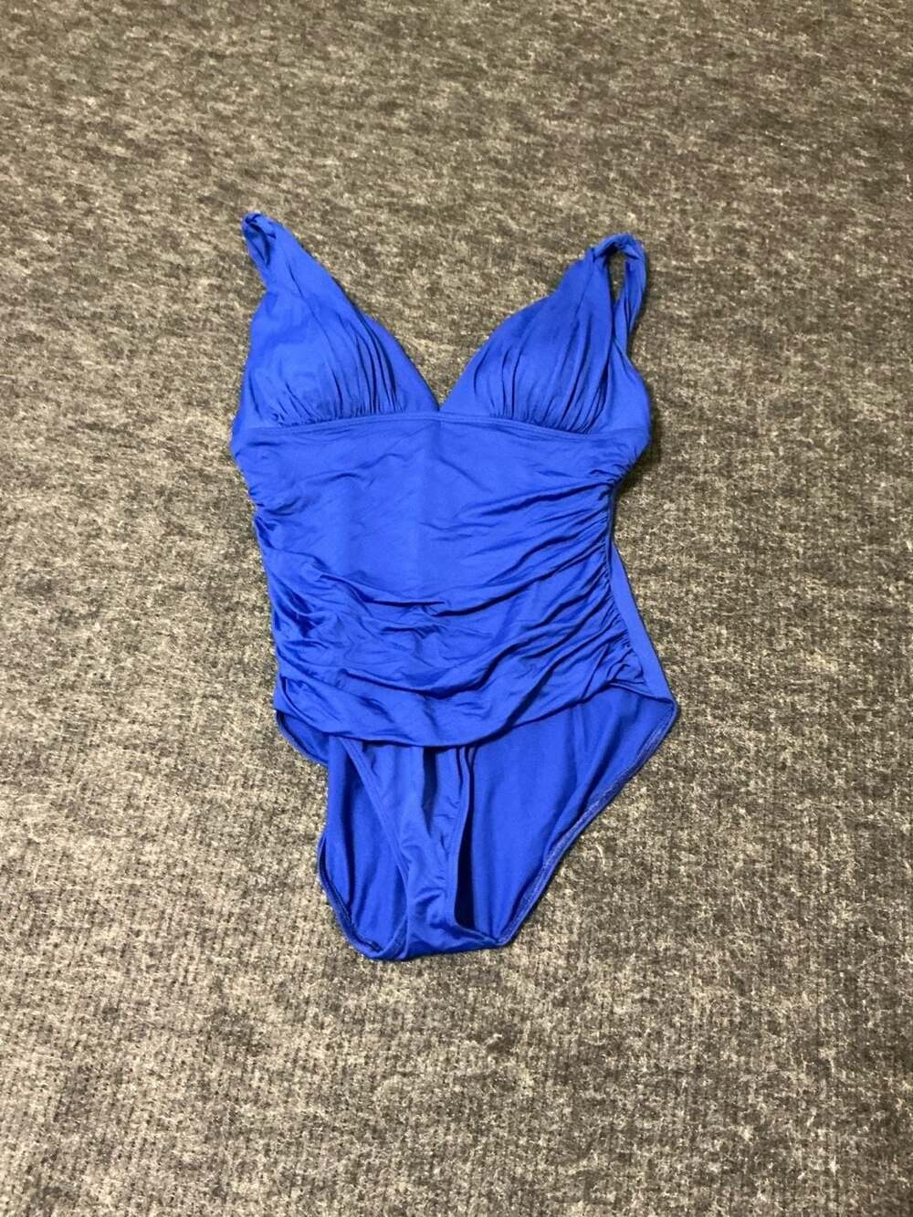 Lauren Ralph Lauren Beach Slimming One Piece Swimsuit Womens Size 14 Blue
